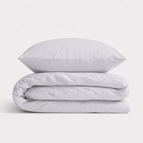 Juego de ropa de cama infantil de algodón, 2 piezas, funda de almohada de 40x60 cm y funda nórdica de 12x90 cm - gris (1/5)