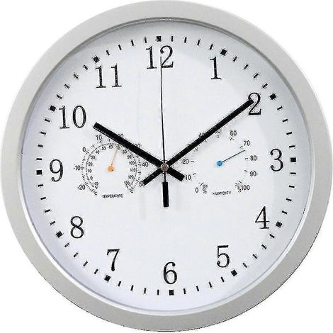 Horloge murale radiopilotée à balayage automatique de l'heure de 12 pouces (1/4)