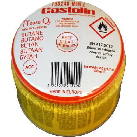 Cartuccia di Butano Castolin 190 g per Saldatura a Fiamma
