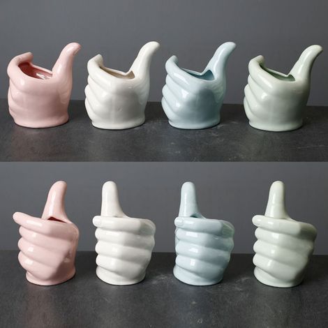 Pot de jardinage en céramique pour plantes succulentes, pot de table d'intérieur, décoration pour la maison (1/5)