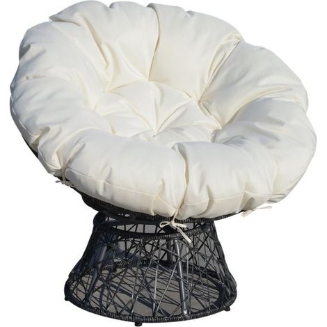 Fauteuil papasan Blanchefleur couleur crème (1/5)
