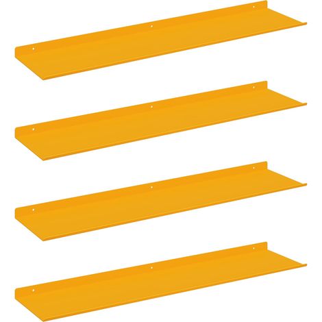Maison Exclusive - Schwebendes Regal 4 pcs Senfgelb 80 x 18 x 2,5