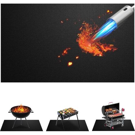 Tapis de barbecue pliable 39 x 72 pouces, ignifugé, résistant aux hautes températures : 500 degrés (1/5)