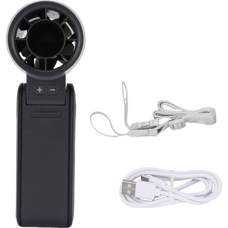 Leiser, freihändig bedienbarer tragbarer Ventilator mit 4000-mAh-Akku und Digitalanzeige, Schwarz, 58 x 53 x 170 mm (1/5)