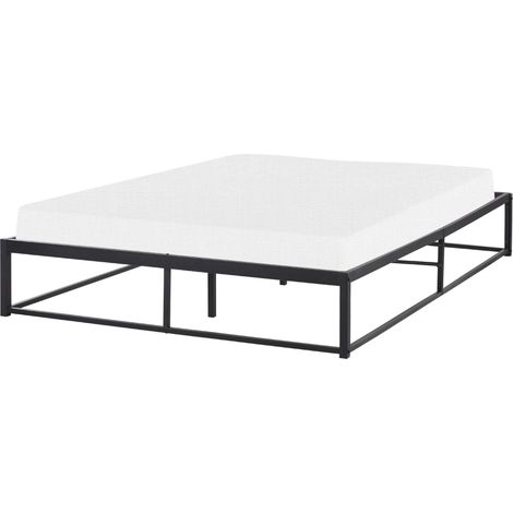 Bett mit Lattenrost Metall VIRY 140 x 200 cm Schwarz (1/5)
