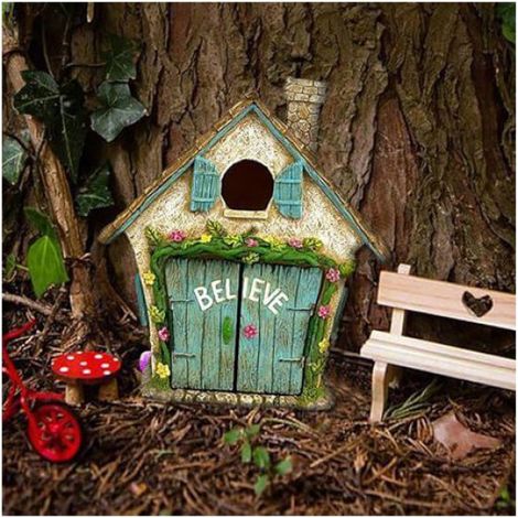 4 Pièces Porte Fée, 3D Porte Miniature de Jardin de Féerique, Maison Exterieur Décoration Portes de Fées, Accessoires de Déco po (1/5)