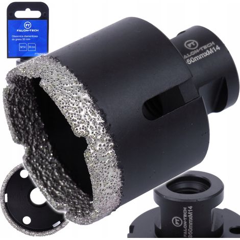 Diamantbohrer 50 mm M14 für Feinsteinzeug, Beton und Stein