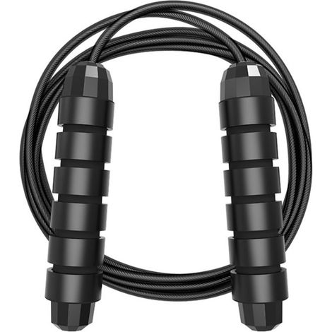 Corde À Sauter - Câble En Acier Avec Roulements À Billes - Poignées En Mousse Mémoire - Réglable Pour Fitness Cardio Intérieur Extérieur - 1 Unité (1/5)