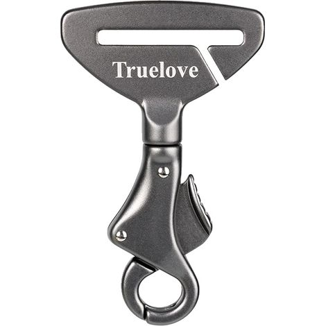 Ceinture de sécurité pour animaux de compagnie, alliage d'aluminium léger, mécanisme de libération rapide, Gris Acier, Gratuit-c (1/2)