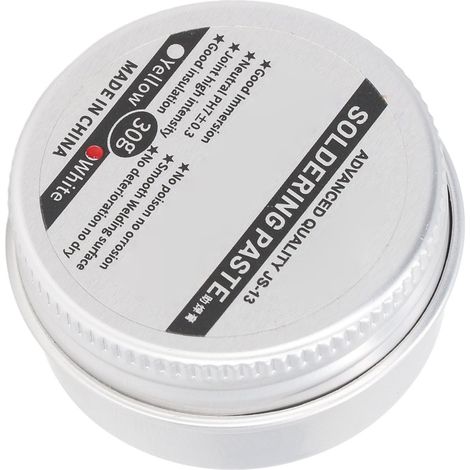 Pâte à souder, flux de colophane, accessoires de soudage sans nettoyage à basse température, blanc, 30 g (1/5)