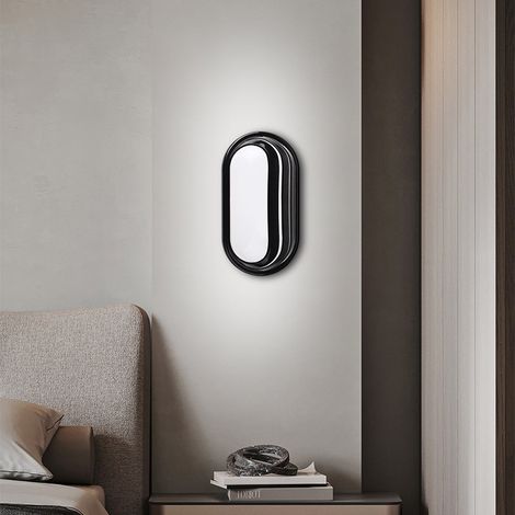 Applique LED d'Exterieur Lumiere Chaude 3000K IP65 Noir et Blanc (1/4)