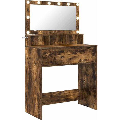 Tavoli da Trucco per Camera da Letto con cassetto Rovere fumé vidaXL