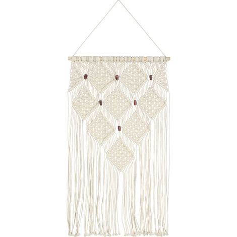 Cintre mural en macramé 40x80 cm Coton (1/5)