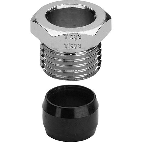 Raccord à vis 94576.1 en laiton nickelé 15 mm x G1/2
