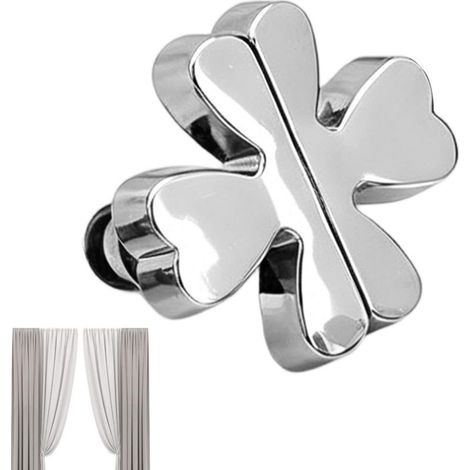 paire d'attaches magnétiques pour rideaux transparents sans perçage, faciles à installer, pour salle de douche, tonnelle, maison, chambre à coucher, camping-car, locataires, parents (1/5)