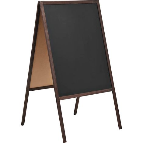 Lavagna Bifacciale con Cavalletto in Legno di Cedro 60x80 cm vidaXL