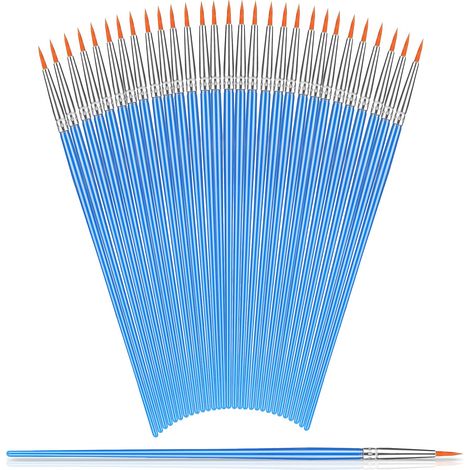 Lot de 30 pinceaux fins en nylon - Pointe ronde - Pour les détails (1/5)