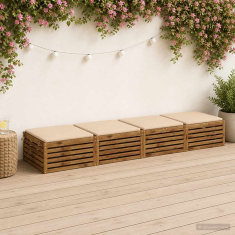 vidaXL Cojines de Asiento de 4 Piezas SOEST 4 uds. 100% Poliéster (1/5)