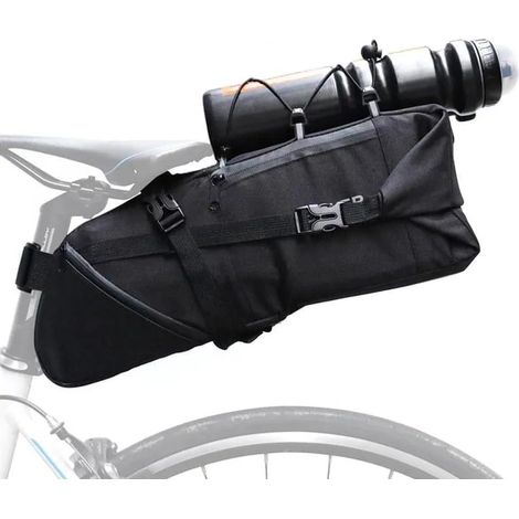 Bolsa de Silla de Bicicleta Impermeable Negra 3-10L Gran Capacidad Carretera Montaña MTB Bolsa de Bicicleta Bolsa de Almacenamiento Debajo del Asiento (1/4)