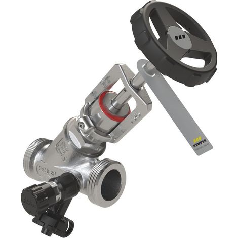 Kemper NIRO Drosselventil, mit Entleerventil, AG, Figur 078 1G, DN 25, 0781G02500