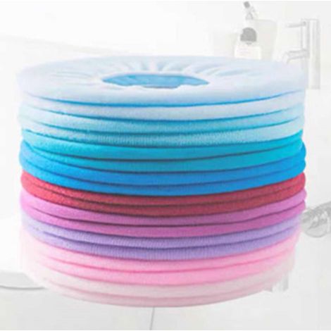 Housse de siège de toilette souple et extensible, lavable, forme universelle en O (1/5)