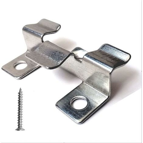 Confezione da 100 clip di fissaggio per decking composito con viti in acciaio inox (altezza 1 cm)