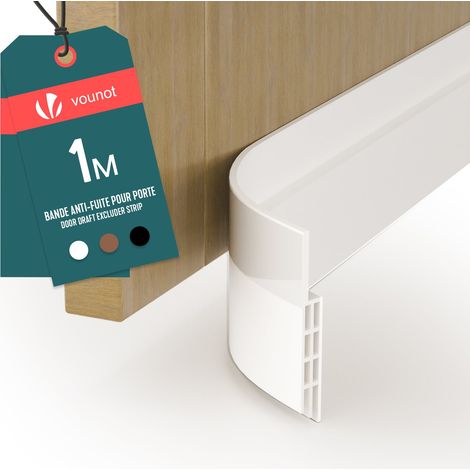 VOUNOT Door Draught Excluder Strip Draft Excluder Under Door 100x5cm, White