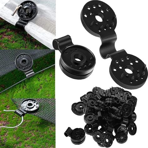 50 Pièces Clips Pour Toile D'ombrage,Clips De Fixation Pour Bache,Clip Spécial avec œillet en Plastique,Clips De Fixation Traités Anti-UV (1/5)
