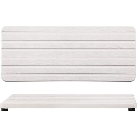 Set aus 2 saugfähigen Kieselgur-Untersetzern (24 x 10 cm), Kieselgur-Seifenschale, saugfähigen Steinen für Handseife, Pflanzen und Toilettenartikel – natürlich und leicht zu reinigen