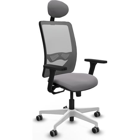 Sedia da ufficio piqueras y crespo Zulema grigio mesh similpelle (1/2)