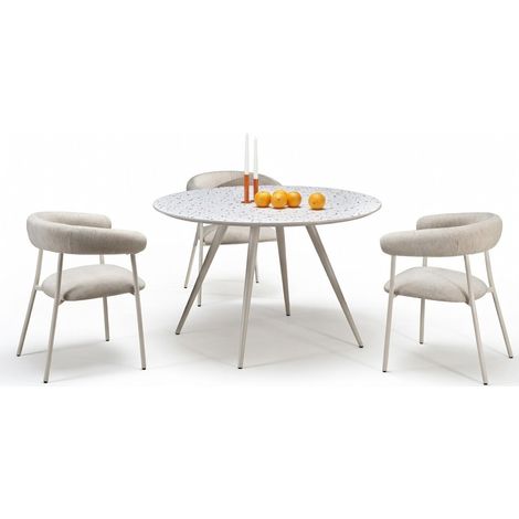 Conjunto de mesas y sillas para comedor Houston 1839 , 76x0x0cm, Diámetro: 120, Número de asientos: 3, Estilo: Contemporary