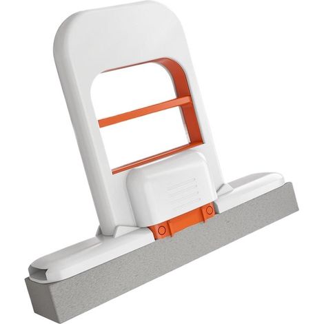 Mini mocio, piccolo pulitore per pavimenti, pulizia di piccole aree, auto-strizzante, design compatto, arancione (1/5)