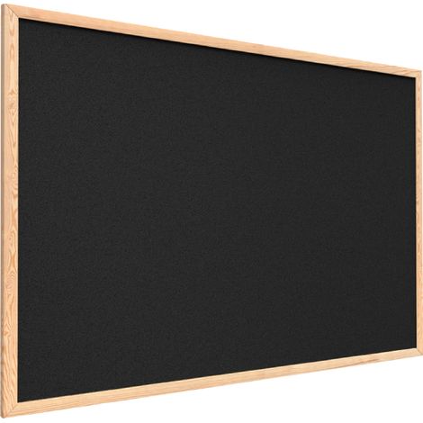 Tableau en Liège Noir avec Cadre en Bois 90x60cm