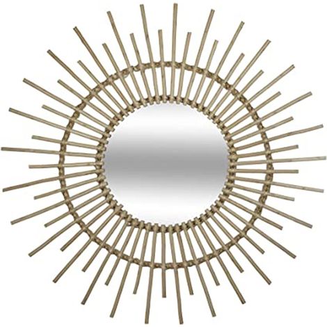 Wandspiegel, runder Spiegel, Badezimmerspiegel, rund ⌀ 76 cm Sonne - gold (1/5)
