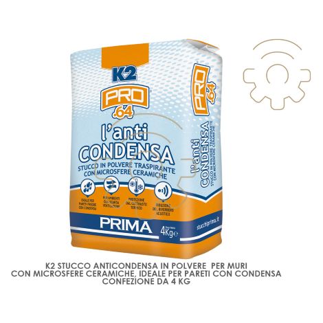 4 x STUCCO ANTICONDENSA IN POLVERE K2 DA 4 KG