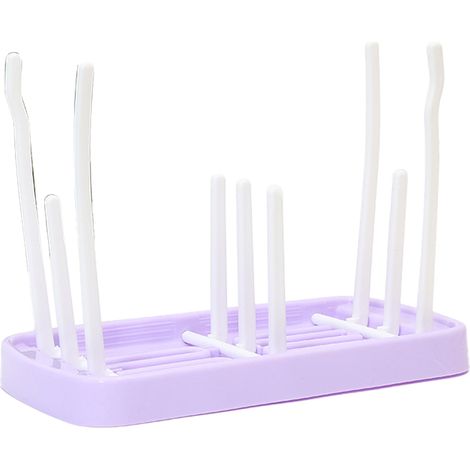 Support De Séchage Pour Biberons - Pliable - 9 Branches - Bac À Gouttes Détachable - PP Sans BPA - Pour Maison Et Voyage - 1 Pièce (1/5)