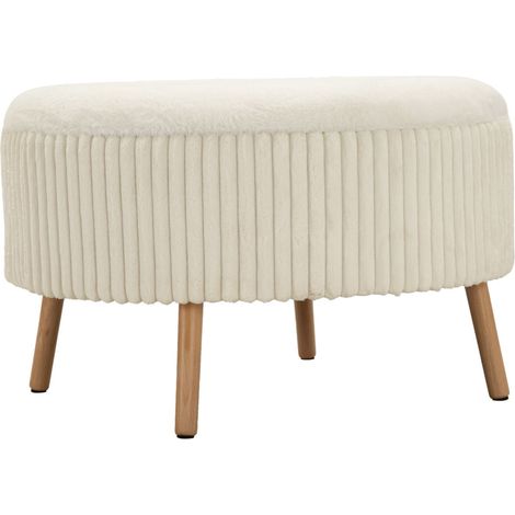 Pouf Coffre XL "Goteborg Big" 83cm Blanc (1/5)