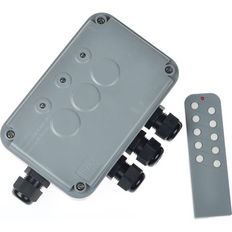 1 boîte de commande extérieure sans fil IP66 3G 3 vitesses - Kit d'interrupteur sans fil IP66 - Interrupteur extérieur - 3 vitesses - Type universel (1/5)