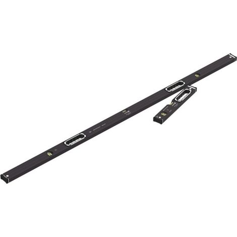 STABILA Wasserwaagen-Set 196-2 Dark Shadow, 2-teilig: 183 cm, 40 cm - 20208
