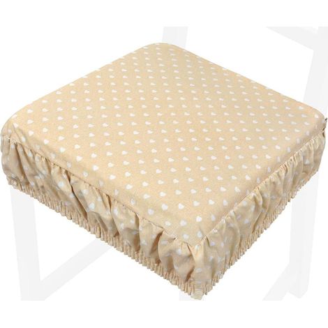 Cuscino Sedia Cotone Sfoderabile Lavabile Cuori Coprisedia Fascia Elastica 100% Made In Italy (1/2)