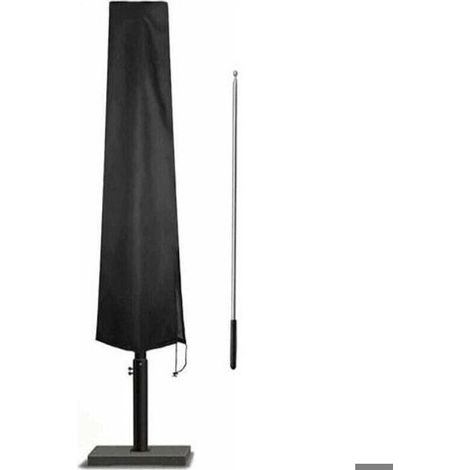 Housse De Protection Imperméable Anti-UV Pour Parasol Noir 190x305 cm (1/4)