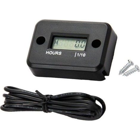 Waterproof LCD Display Digital Hour Meter Gauge Timer for Quad Motorcycle Snowmobile Motocross Pit Bike Lawnmower (1/3)