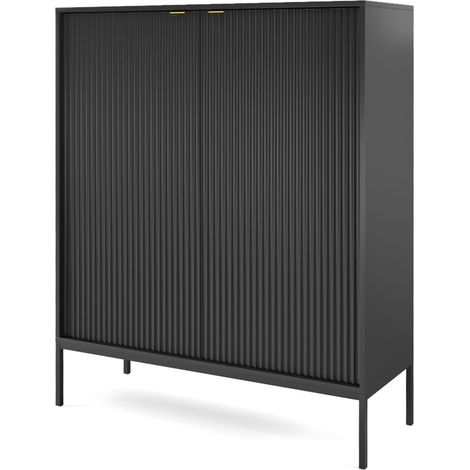 Kommode NOVA SANDS K104 Sideboard mit 2D schwarz matt