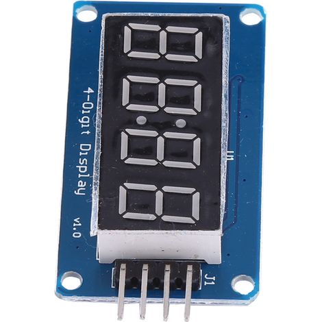Affichage numérique LED rouge à 4 chiffres et 7 segments, module à luminosité réglable