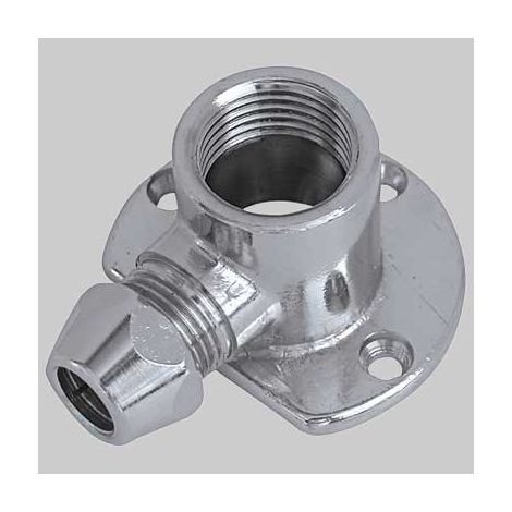 RACCORDO CURVO FEMMINA CON FLANGIA CROMATO 10x1/2 VA ALBERTONI