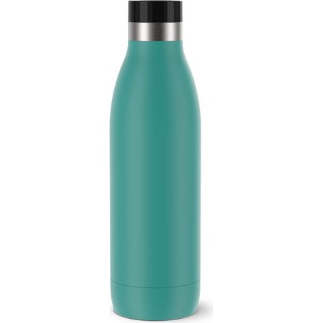 Emsa, Borraccia BluDrop, Capacità 0.7L, Borraccia Termica In Acciaio Inox 18/10, Borraccia 100 % Ermetica e Senza BPA con Chiusura Quick-Press, Rivestimento Soft-Touch, Colore Verde (1/5)