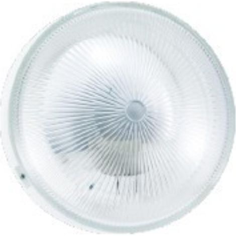 Hublot rond en verre Ø22,5x10,5cm E27 IP44 blanc - Zenitech