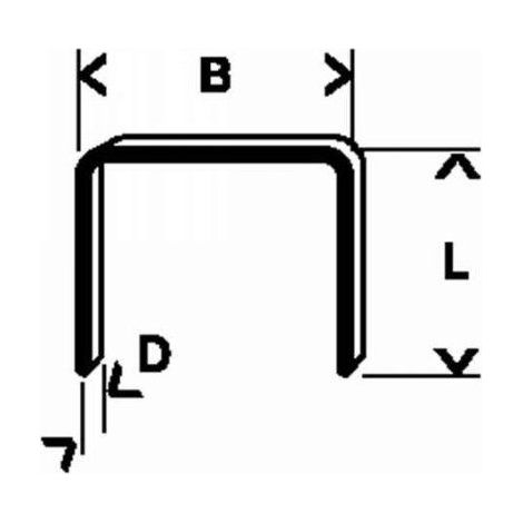 Agrafes à fil fin Bosch 1.000x type 53, 11,4 x 0,74 x 14 mm en acier inoxydable - 2609200217