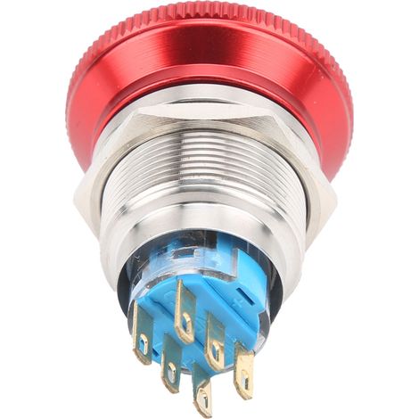 22 mm wasserdichter Not-Aus-Drucktaster mit Selbstverriegelung, Pilzkopf-Taster (6-polig) (1/5)