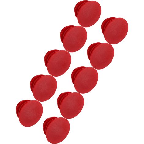 10 robuste und zuverlässige Lenkerendstopfen für Mountainbikes, rote Lenkerhülsen, kompatibel mit den meisten Fahrrädern (1/5)
